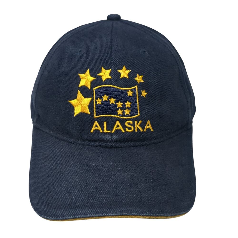 Alaska Strapback Baseball Cap Blue One Size Adjustable Embroidered Arctic Circle